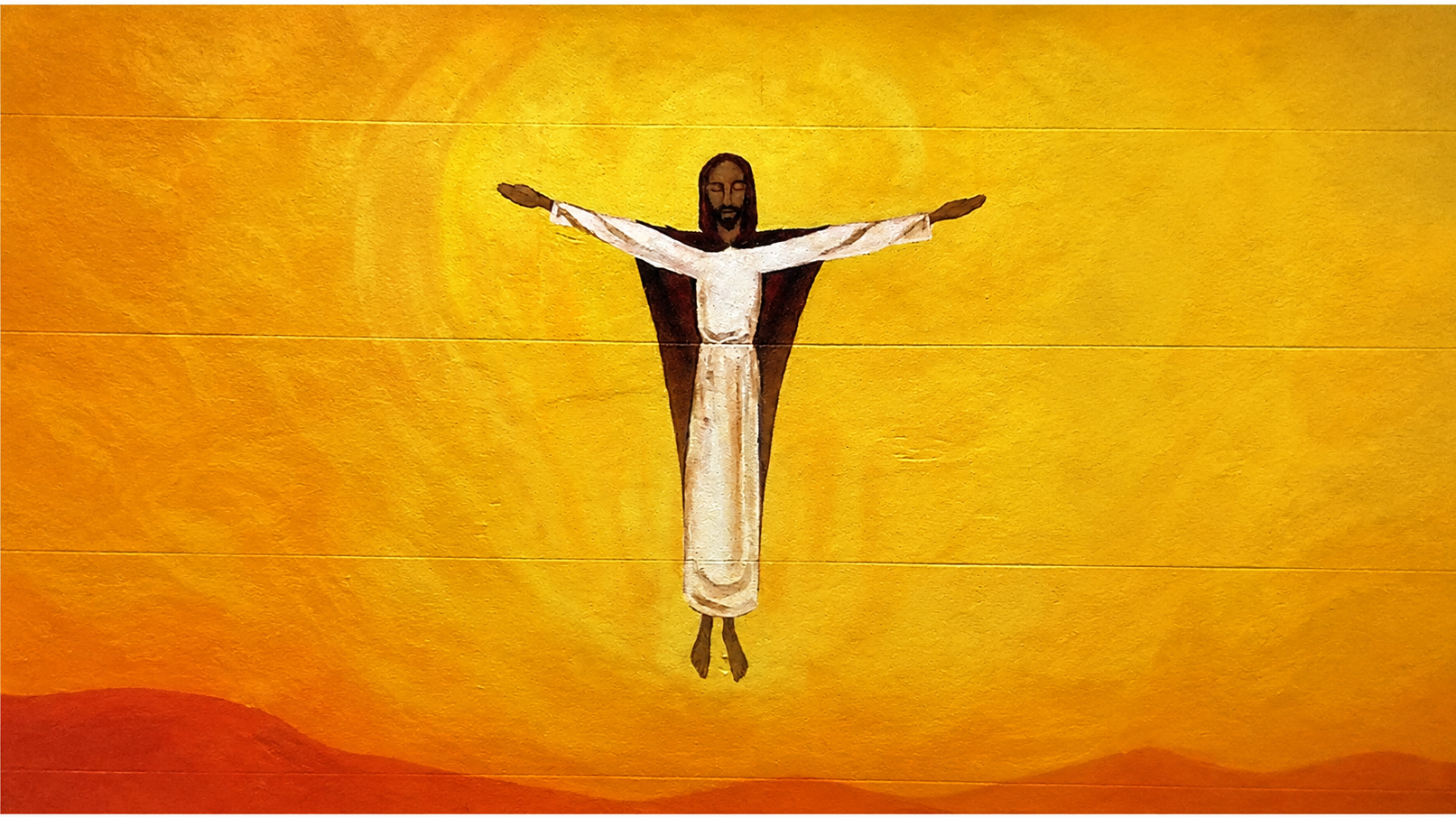 jesus yellow background